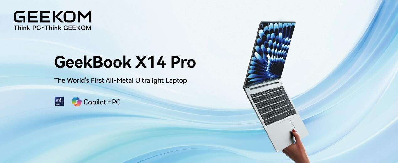 GEEKOM GeekBook X14 Pro — перший у світі повністю металевий ультралегкий ноутбук